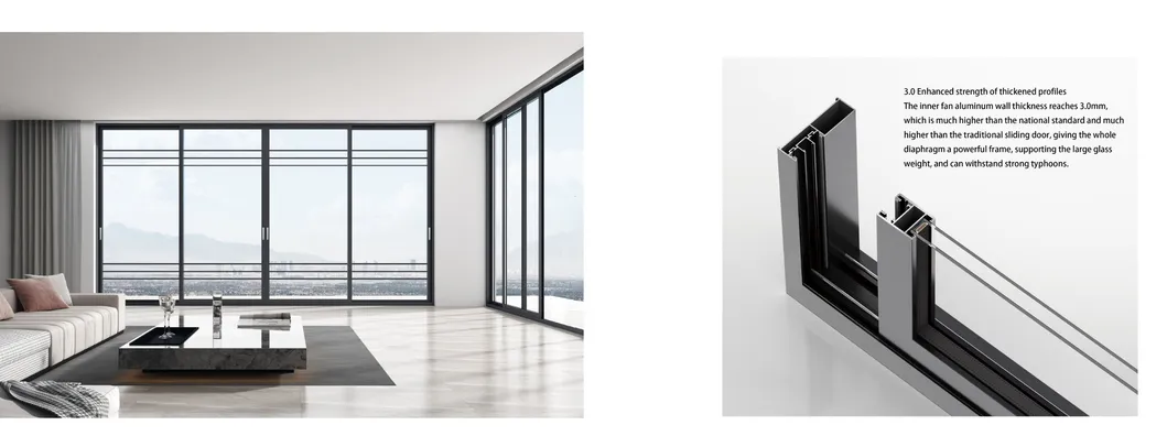 Panorama aluminium schuifdeuren, smalle dunne kantoren. 5