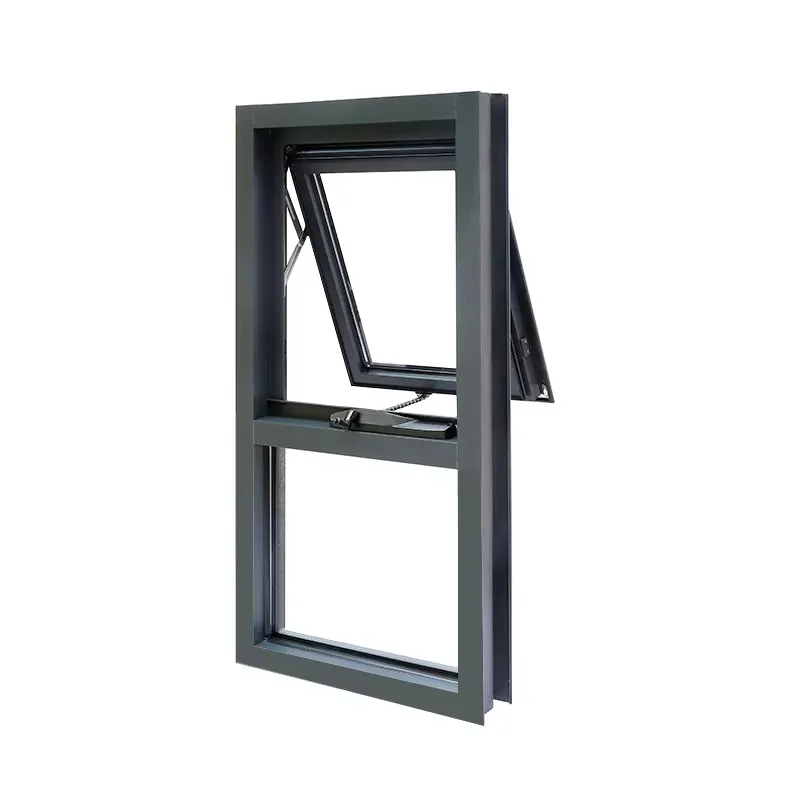 Moderne luchtdichte bodem luifel raam warmte-isolatie huis aluminium ramen voor balkon 7