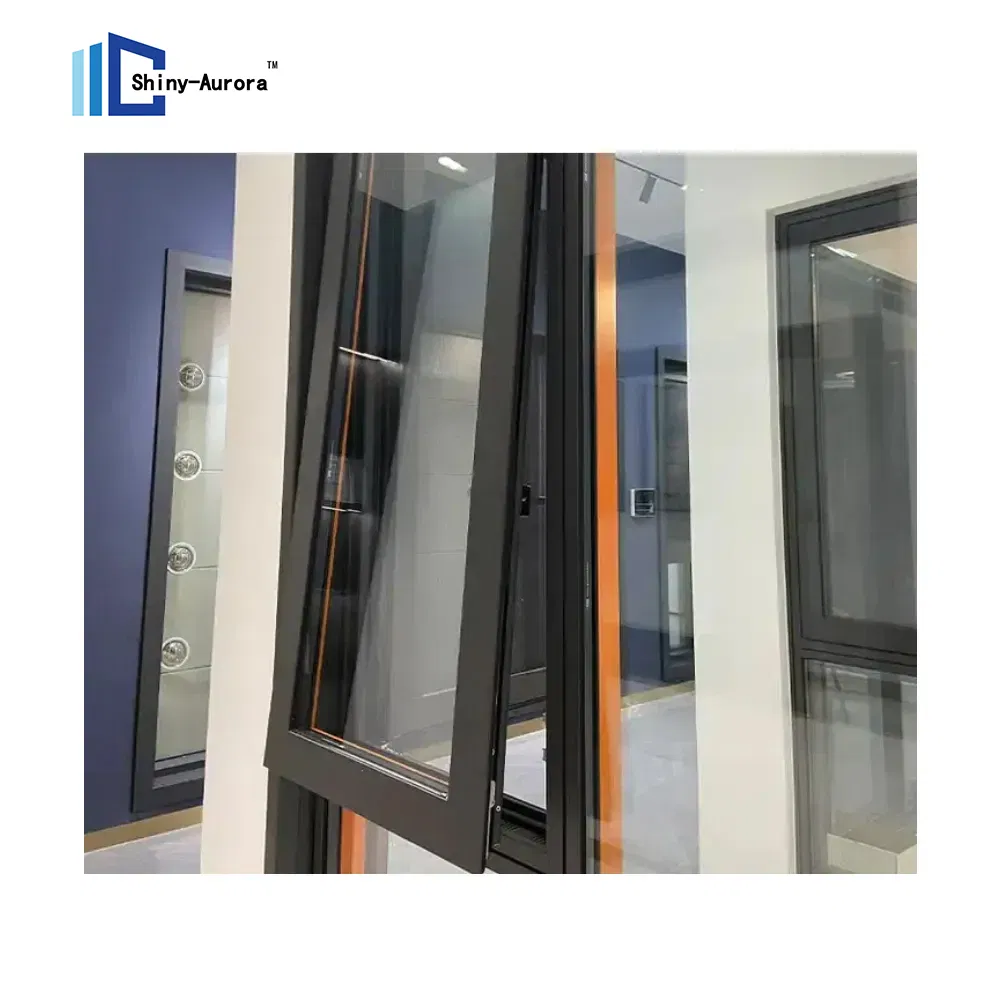 Hooggehangen dubbele glazen luifel ramen, Custom Aluminium Storm Windows 0
