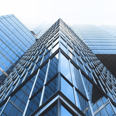 Reflectief laag E glas gordijnwand geluidsdicht voor groene constructie