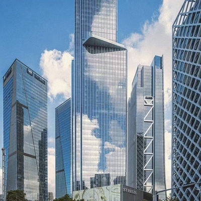 Gemakkelijke bouw gordijnmuur Aluminium legering eenheid systeem gordijnmuur