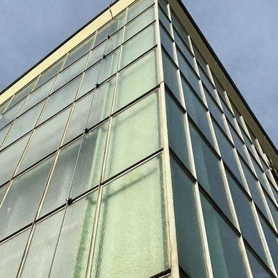 Standaard vlak frame gordijn muur systeem gehard glas voor architectuur