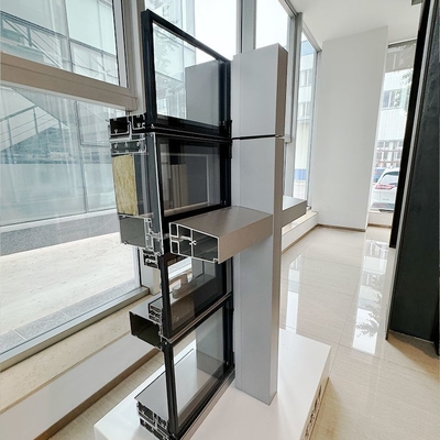 Ventilatie Dubbellaag gordijnmuur Op maat gemaakte laag E glas eenheid gordijnmuur