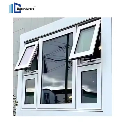 Verticaal open hoger gehangen aluminium vensters, groot commercieel luifelvenster