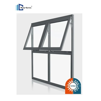 Badkamer Dubbelglas Aluminium Venster Verticaal Openend Aanpasbare Kleur