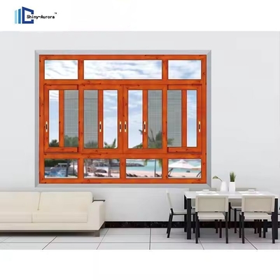 Impactverglasing Dubbellagig gehard glas venster OEM Custom Made Aluminium Vensters