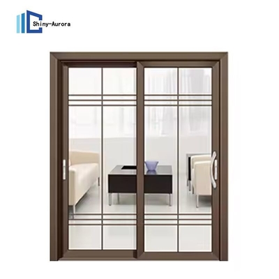 Home Dubbele glazen schuifdeur, Aluminium glazen schuifdeur Fabrikanten