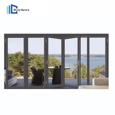 Gepersonaliseerde geluiddichte aluminium glas tweevoudige deuren voor de kamer positie