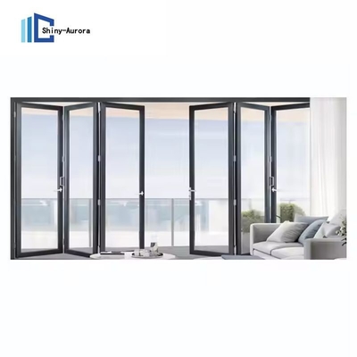 Aluminium Bi-vouw schuifdeuren Custom Interne vouwdeuren Glasdeuren