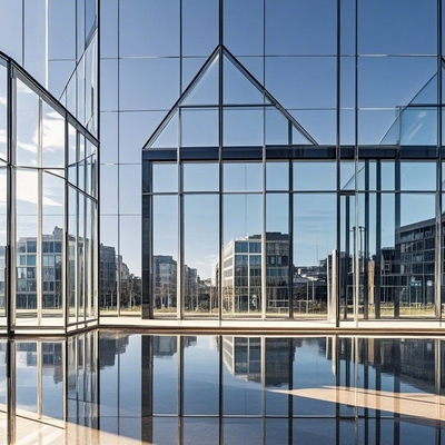 Waterdicht geluidsdicht gehard glas gordijn muur orkaanbestendige voor standaard vliegtuig