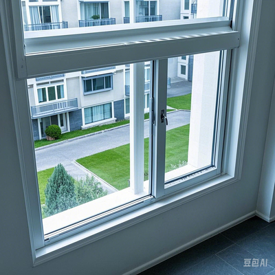 Economisch aluminium schuifvenster met schuifwiel geluidsdicht aluminium glas schuifvenster