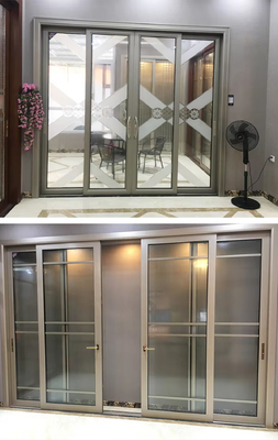 Weerbestendige aluminium schuifdeur met dubbele beglazing