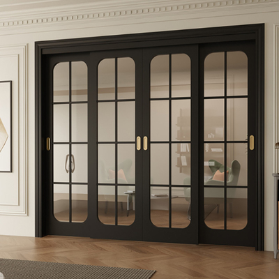Poeder gecoate aluminium schuifdeuren met dubbele beglazing voor 100 / 120 schuifdeuren