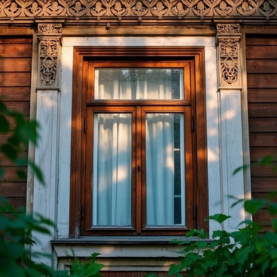 Waterdicht Winddicht Aluminium Houten Venster Composite Zonnescherm Venster