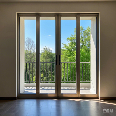 Op maat gemaakte aluminium opvouwbare deur waterdicht gehard glas schuifdeur