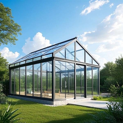 Custom Aluminium Glas Huis UV Bescherming Buiten Glas Zonnekamer