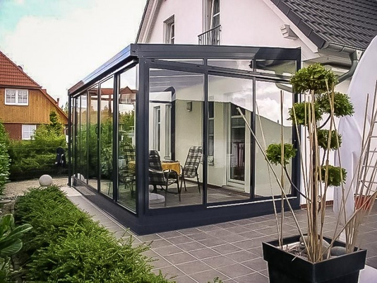 Witte afwerking Aluminium Zonnekamer Aanpassing Met Hoek Code Connectie
