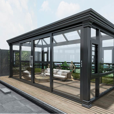 Triple Glass Sunshine Room lichtgewicht aluminiumprofiel zonkamer met siliconen kleefmiddel