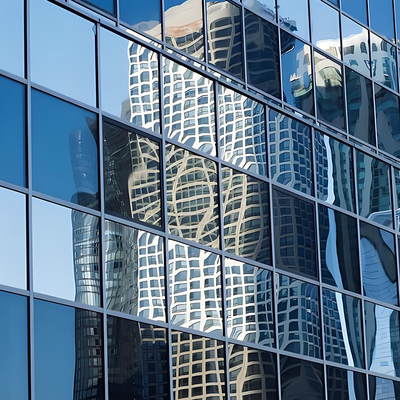 Naadloze glazen gordijnmuur Hedendaagse gordijnmuurarchitectuur