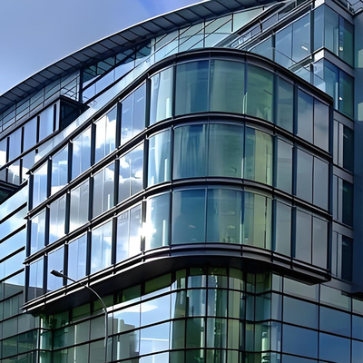 Custom House Curtain Wall Geluidsisolatie Geluidsdicht Curved Curtain Wall